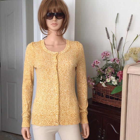 Talbots yellow button down sweater - Picture 2 of 8